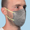 Mascherine Chirurgiche Colorate 5 pz "Light Mask" DM tipo II (CE) - Made in Italy Mascherine Mustang Healthy Division Grigio/Giallo Fluo 
