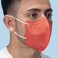 Mascherine Chirurgiche Colorate 5 pz "Light Mask" DM tipo II (CE) - Made in Italy Mustang Healthy Division Rosso/Bianco 